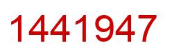 Number 1441947 red image