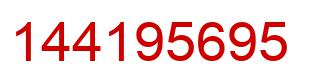 Number 144195695 red image