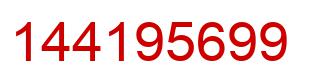 Number 144195699 red image