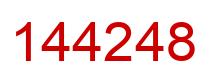 Number 144248 red image