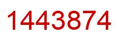 Number 1443874 red image