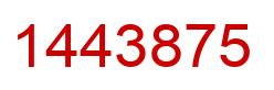 Number 1443875 red image