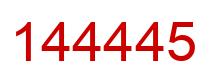 Number 144445 red image