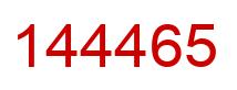 Number 144465 red image
