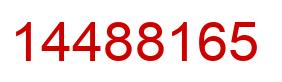 Número 14488165 imagen rojo