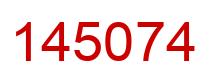 Number 145074 red image