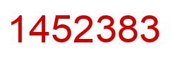Number 1452383 red image
