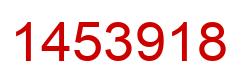 Number 1453918 red image