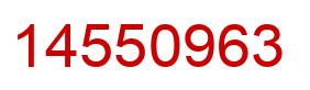Number 14550963 red image