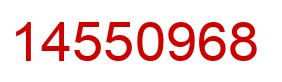 Number 14550968 red image