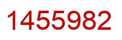 Number 1455982 red image