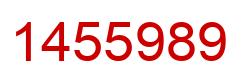 Number 1455989 red image