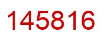 Number 145816 red image