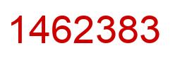 Number 1462383 red image