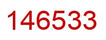 Number 146533 red image