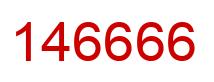 Number 146666 red image
