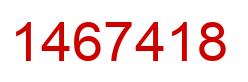 Number 1467418 red image