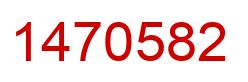 Number 1470582 red image