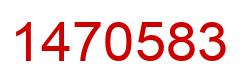 Number 1470583 red image