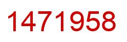Number 1471958 red image