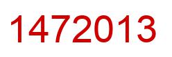 Number 1472013 red image