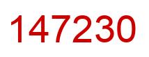 Number 147230 red image