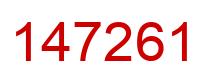 Number 147261 red image