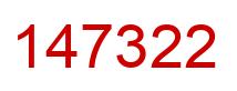 Number 147322 red image