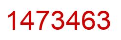 Number 1473463 red image