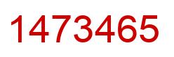 Number 1473465 red image