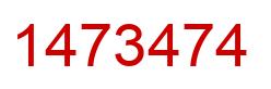 Number 1473474 red image