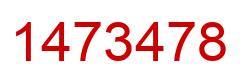 Number 1473478 red image