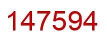 Number 147594 red image