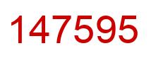 Number 147595 red image