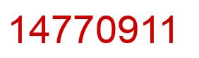 Number 14770911 red image