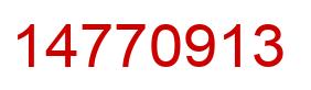 Number 14770913 red image