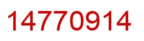 Number 14770914 red image