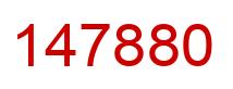 Number 147880 red image