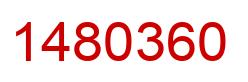 Number 1480360 red image