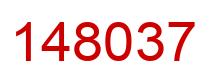 Number 148037 red image