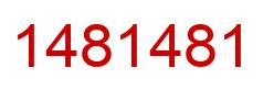 Number 1481481 red image