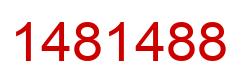 Number 1481488 red image