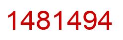 Number 1481494 red image