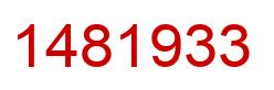 Number 1481933 red image
