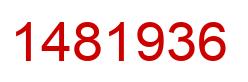 Number 1481936 red image