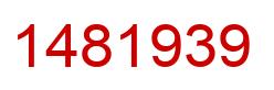 Number 1481939 red image