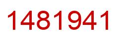 Number 1481941 red image