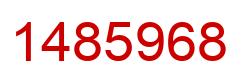 Number 1485968 red image