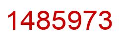 Number 1485973 red image