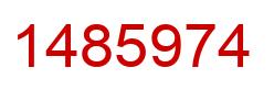 Number 1485974 red image